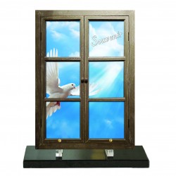 fenêtre et colombe