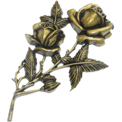 Rose en bronze - 19cm