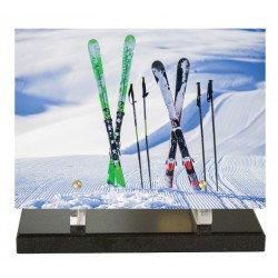 plaque funeraire ski