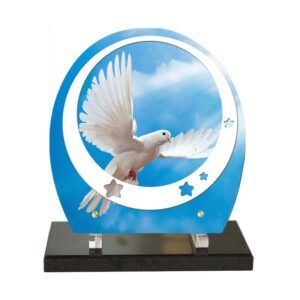 Plaque funéraire La colombe et ses étoiles