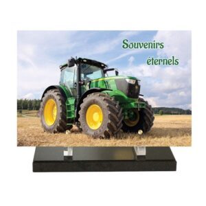 Plaque funéraire Tracteur