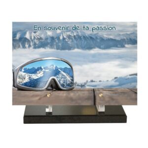 Plaque funéraire Masque de ski