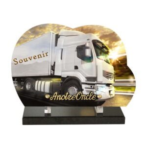 Plaque funéraire Camion souvenir