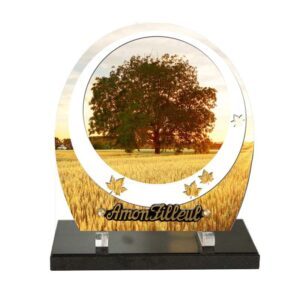 Plaque funéraire Bel arbre dans un champ de blé