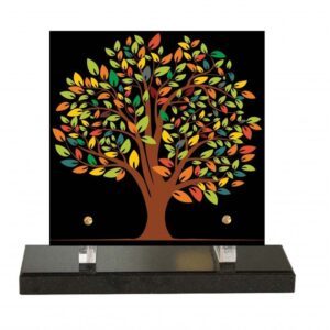 Plaque funéraire Arbre de vie tout en couleur