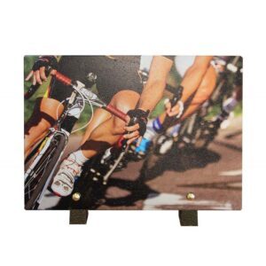 Plaque funéraire cycliste 18x25cm