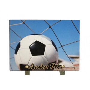 Plaque funéraire Foot 18x25cm
