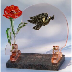 Plaque funéraire Coquelicot découpé