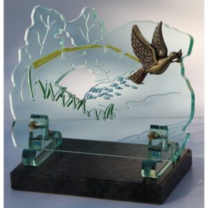 Plaque funéraire Paysage de nature sur plexiglass