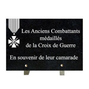 Plaque funéraire Croix de Guerre-1  20x30  cm
