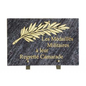 Plaque funéraire Médaillés-1  20x30  cm