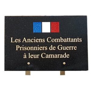 Plaque funéraire Prisonniers de Guerre-1  20x30  cm