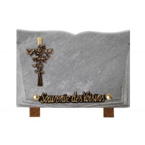 Plaque funéraire Plaque funéraire granit Tête du Christ
