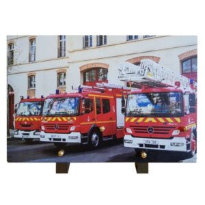 Plaque funéraire Camion de pompiers