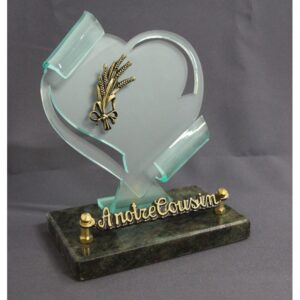 Plaque funéraire P-500 V 16x17 cm blé