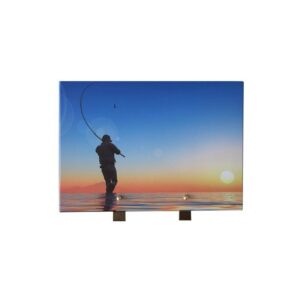 Plaque funéraire pêcheur 25x35 cm