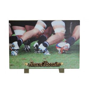 Plaque funéraire rugby 18x25cm