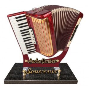 Plaque funéraire Bel accordéon