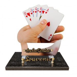 Plaque funéraire Jeu de carte