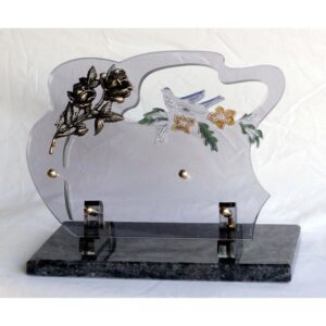 Plaque funéraire Petit oiseau dans son nid