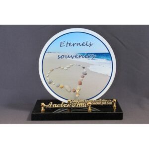 Plaque funéraire P-650 23x23cm plage