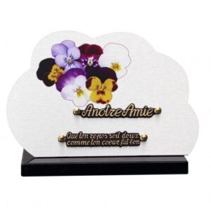 Plaque funéraire Pensées colorées