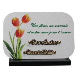Plaque funéraire Bouquet de tulipes