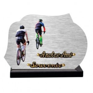 Plaque funéraire Les cyclistes