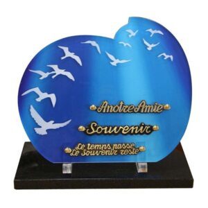 Plaque funéraire Article moderne avec oiseaux