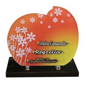 Plaque funéraire Délicates paquerettes