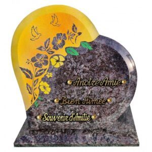 Plaque funéraire Pensées colorées
