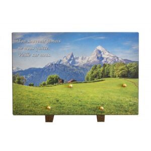 Plaque funéraire montagne 20x30 cm