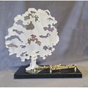 Plaque funéraire P-3030 30x26.5 cm Chêne