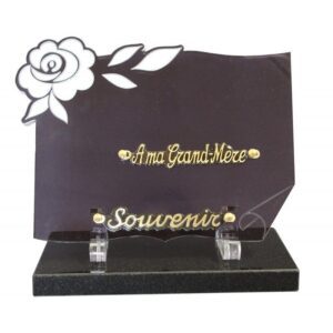 Plaque funéraire P-1302 G 28x21 cm rose