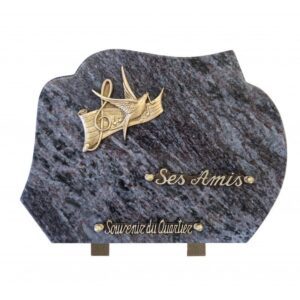 Plaque funéraire Portée musicale