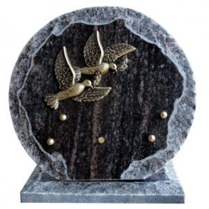 Plaque funéraire Double oiseaux