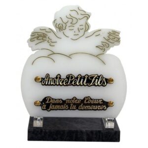 Plaque funéraire P-1100 20x19 cm ange