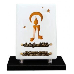 Plaque funéraire P-1072 18x25 cm Bougie
