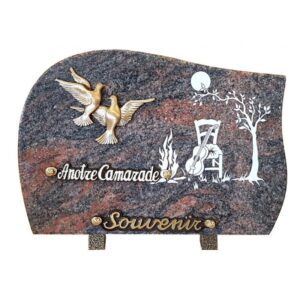 Plaque funéraire Guitare au coin du feu