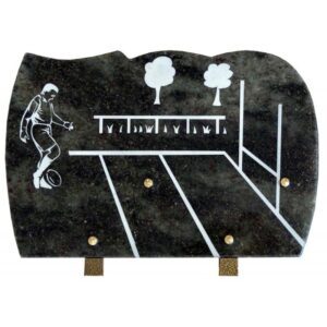 Plaque funéraire Rugbyman