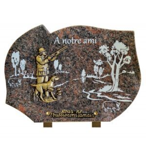 Plaque funéraire Notre ami de la chasse