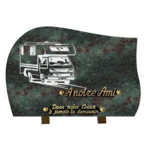 Plaque funéraire Camping car