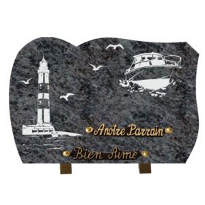 Plaque funéraire Le phare