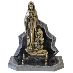 Plaque funéraire Belle Vierge de Lourdes