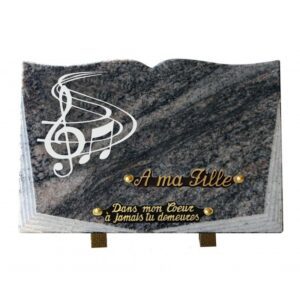 Plaque funéraire Clé de sol