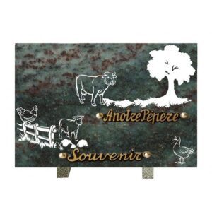 Plaque funéraire n°280k VT 20x30cm Ferme