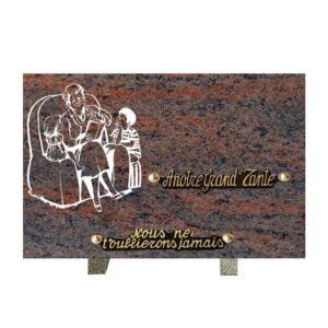 Plaque funéraire n°280q Ml 20x30cm grand-mère