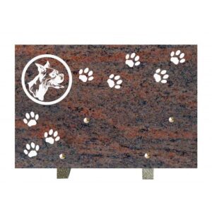 Plaque funéraire Ani chien1 Ml 20x30cm