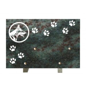 Plaque funéraire Ani chien2 Vt 20x30cm