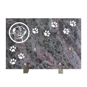 Plaque funéraire Ani chien3 Ms 20x30cm